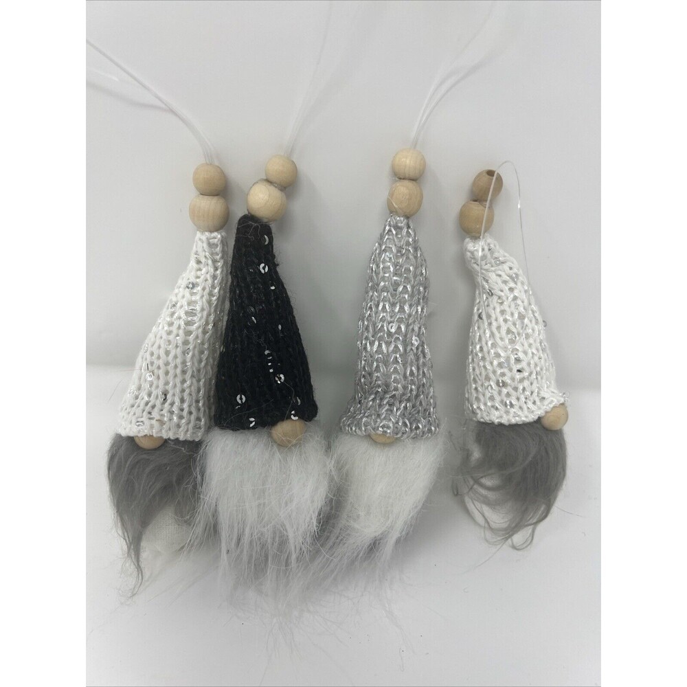 Felt Plush Christmas Ornaments 6-7" Dressed plush Felt 4 Unique Ornaments Gnomes